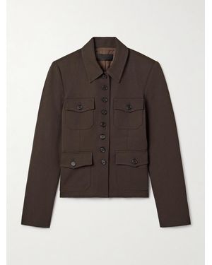 Nili Lotan Jamison Wool-Twill Jacket - Brown