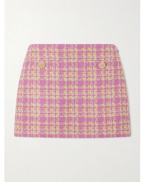 Gucci Cotton-Blend Tweed Mini Skirt - Pink