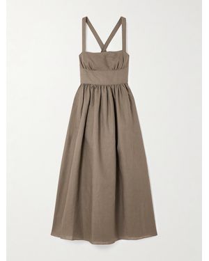 Matteau Linen And Cotton-Blend Midi Dress - Natural