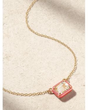 Alison Lou Cocktail 14-Karat, Topaz And Enamel Necklace - Natural