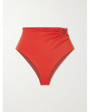 Johanna Ortiz Taita Embellished Bikini Briefs - Red
