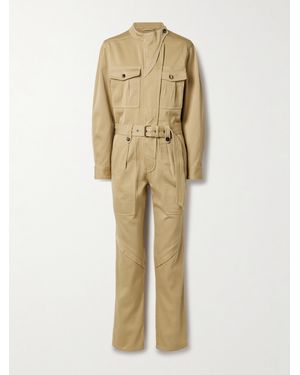 Isabel Marant Jelica Jumpsuit Aus Baumwoll-Twill Mit Gürtel - Natur
