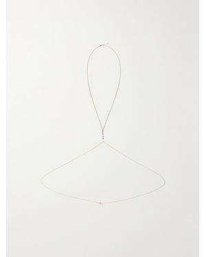 Jacquie Aiche 14-Karat Rose Diamond Body Chain - White