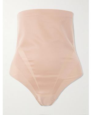 Spanx Sculpt Seamless Power High-Waisted String Aus Stretch-Material - Natur
