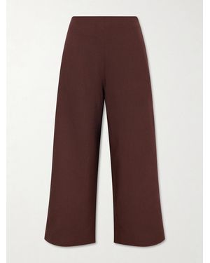 TOVE Zadie Poplin Wide-Leg Pants - Purple