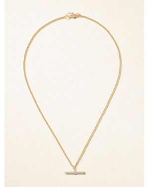 Lucy Delius Baby T-Bar 14-Karat Diamond Necklace - Natural