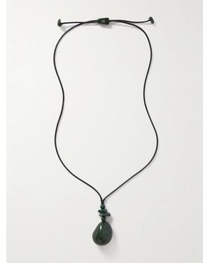 Hunting Season The Pendant Tagua And Leather Necklace - White