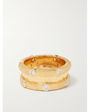 Viltier Rayon Trio 18-Karat Diamond Ring - Metallic