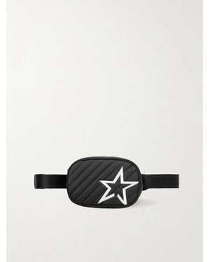 Perfect Moment Star Embroidered Quilted Shell Belt Bag - Black
