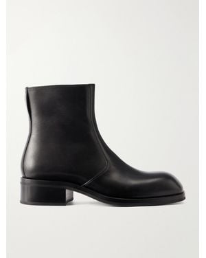Lemaire Leather Ankle Boots - Black