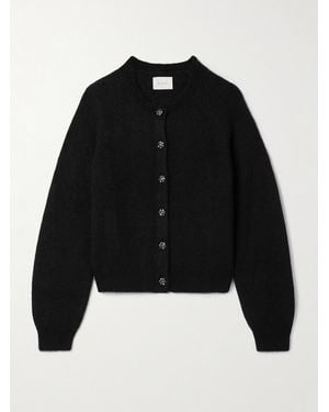 Doen Cardigan En Alpaga Mélangé Petra - Noir