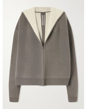 Rick Owens Reversible Knitted Wool-Blend Cardigan - Grey