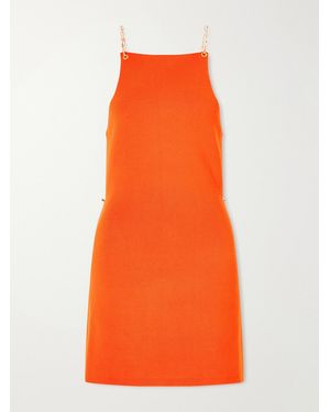 Cult Gaia Melba Open-Back Embellished Stretch Mini Dress - Orange