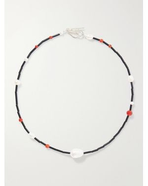 Sophie Buhai Celestial Sterling, Pearl, Carnelian And Onyx Beaded Necklace - Natural