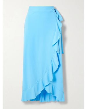 Melissa Odabash Cassidy Ruffled Stretch-Jersey Coverup - Blue