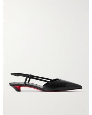 Christian Louboutin Miss Z Slingina 25 Slingback-Pumps Aus Leder - Weiß