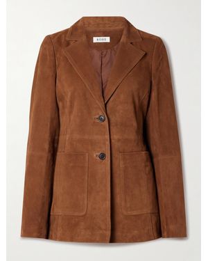 Rohe Blazer Aus Veloursleder - Braun