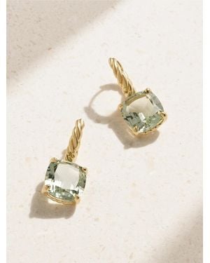 David Yurman Marbella 18-Karat Prasiolite Hoop Earrings - Natural