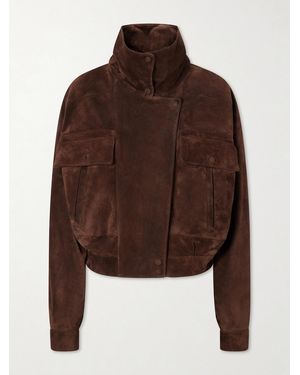 Saint Laurent Suede Jacket - Brown