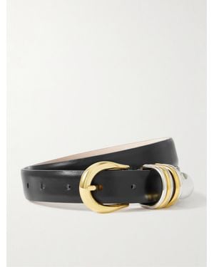 DEHANCHE Hollyhock Embellished Leather Belt - Black