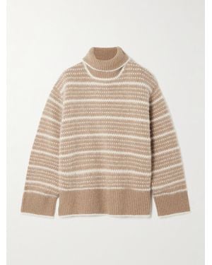TOTEME Wool-Blend Turtleneck Jumper - Natural