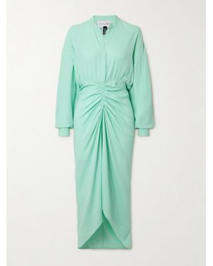 AZ FACTORY Lutz Huelle Emma Gathered Crepe Midi Dress - Green