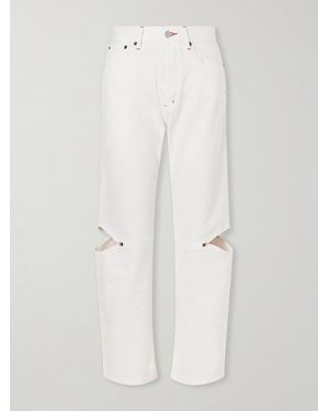 Still Here Cowgirl Tapered Jeans - White