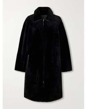 JOSEPH Caspian Shearling Coat - Black