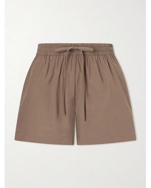 Matteau Organic Cotton-Poplin Shorts - Brown