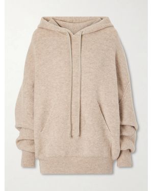 Rick Owens Hun Wool-Blend Hoodie - Natural
