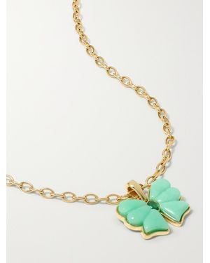 MASON & BOOKS Berkeley 14-Karat, Chrysoprase And Emerald Necklace - Green