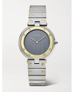 Stephanie Windsor Cartier Vintage 1980S Vendome 32Mm Stainless Steel And 18-Karat Watch, Ref. No. 8191 - Metallic