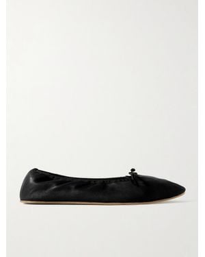 The Row Leather Ballet Flats - White