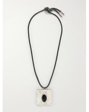 Julietta Chamonix Rhodium-Plated Mother-Of-Pearl Cord Necklace - White