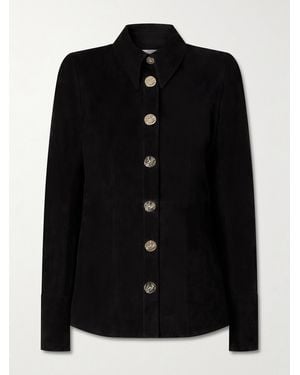 Galvan London Suede Jacket - Black