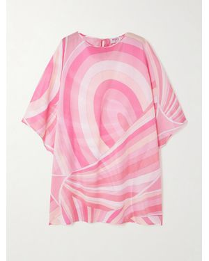 Emilio Pucci Printed Cotton-Voile Mini Dress - Pink