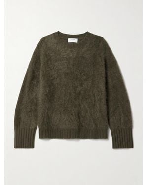La Ligne Brushed-Cashmere Jumper - Green
