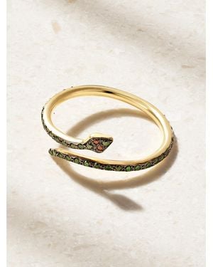 Ileana Makri Small Python 18-Karat Diamond Ring - Natural