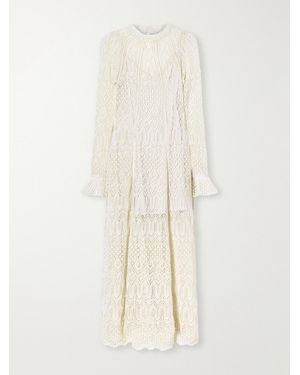Zimmermann Fairlight Pointelle-Knit Midi Dress - Natural