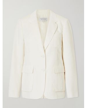 Gabriela Hearst Louisa Cotton Ribbed Blazer - Natural