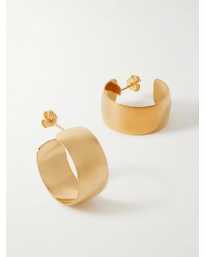 Loren Stewart Midi Dome Vermeil Hoop Earrings - Natural