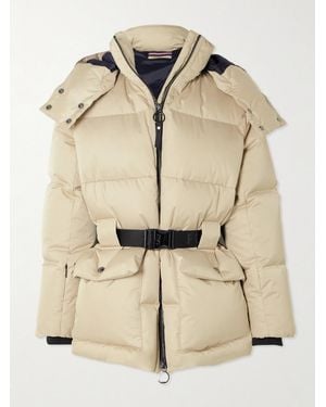 Fusalp Oria Belted Hooded Quilted Down Ski Jacket - Natural