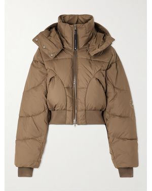 adidas By Stella McCartney Steppjacke Aus Recyceltem Shell Mit Kapuze - Natur