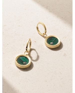 Mateo Convertible 14-Karat, Malachite And Diamond Earrings - Natural