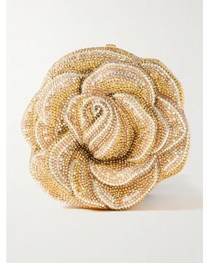 Judith Leiber Golden Rose Crystal-Embellished-Tone Clutch - Natural