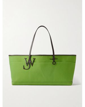 JW Anderson Anchor Tote Aus Canvas Mit Lederbesätzen - Grün
