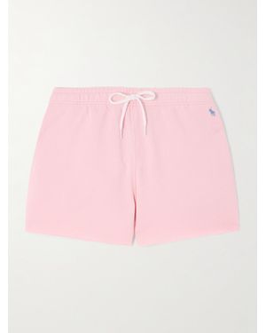 Polo Ralph Lauren Embroidered Cotton-Blend Jersey Shorts - Pink