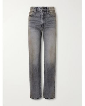 SLVRLAKE Denim London High-Rise Straight-Leg Jeans - Gray
