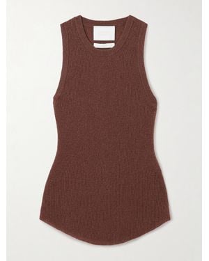 Citizens of Humanity Akira Ribbed Wool And Cashmere-Blend Tank - Brown
