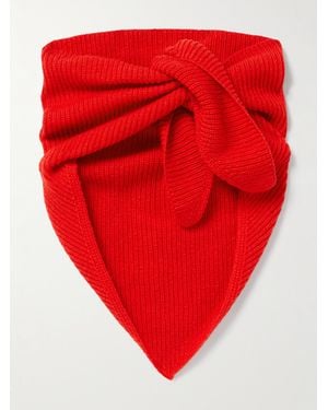 &Daughter Fionn Ribbed Cashmere Scarf - Red